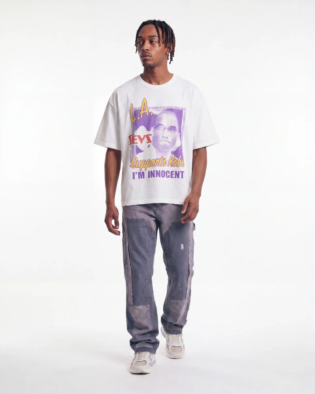 Triple Sevens x Sniper Gang Flared Denim Grey/Blue