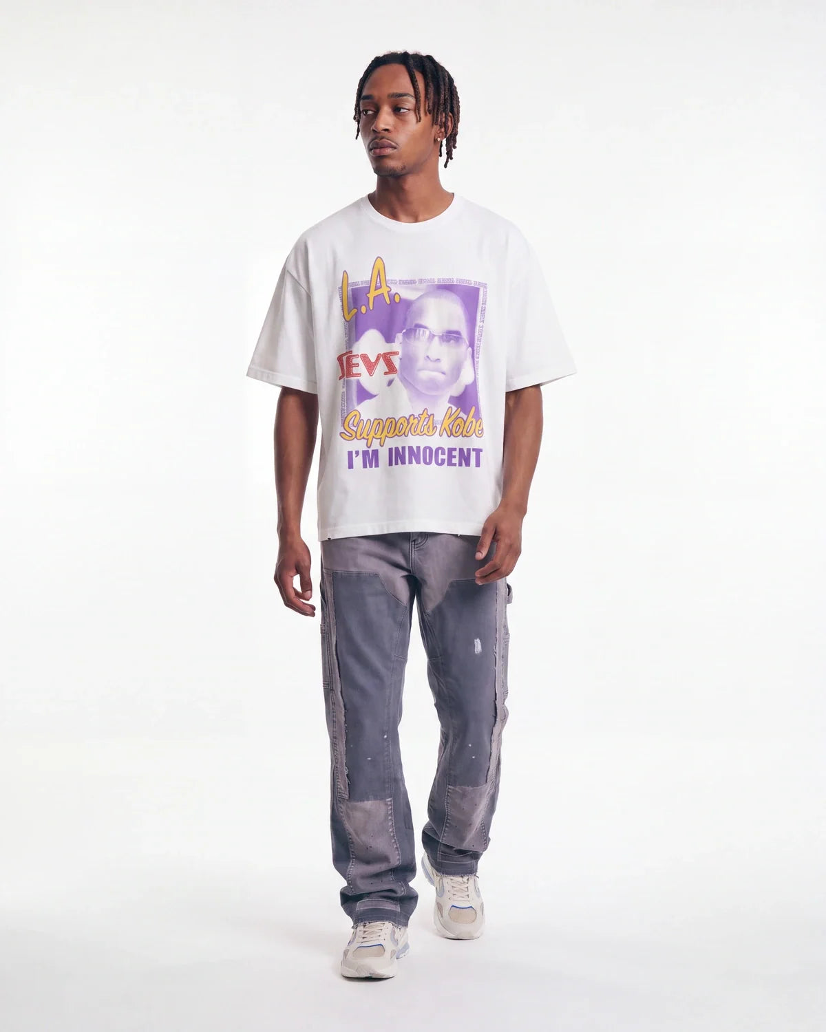 Triple Sevens x Sniper Gang Flared Denim Grey/Blue