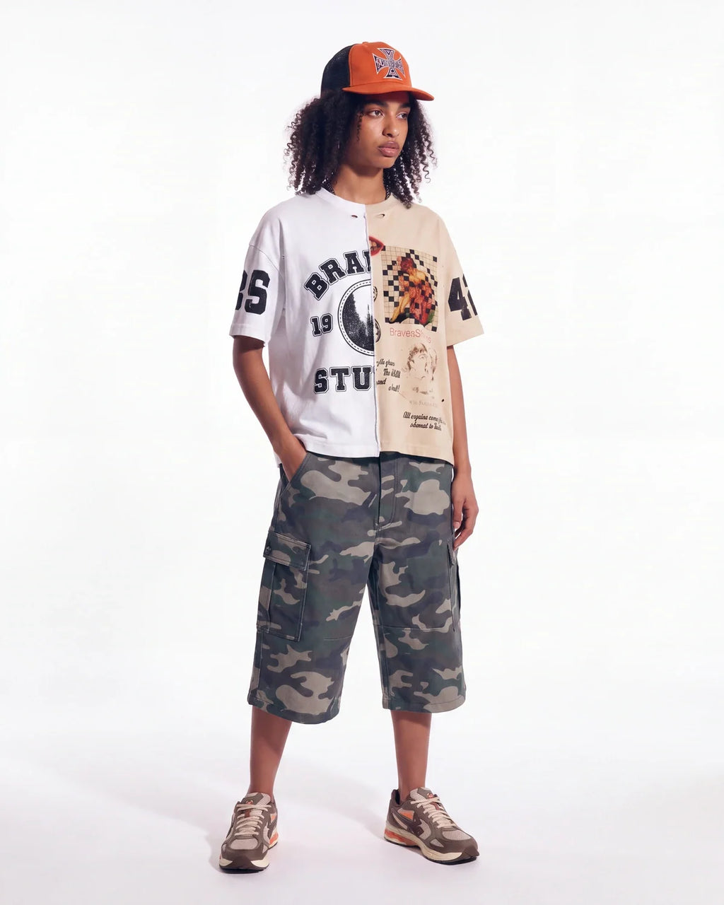 Triple Sevens Leather Camo Shorts Green