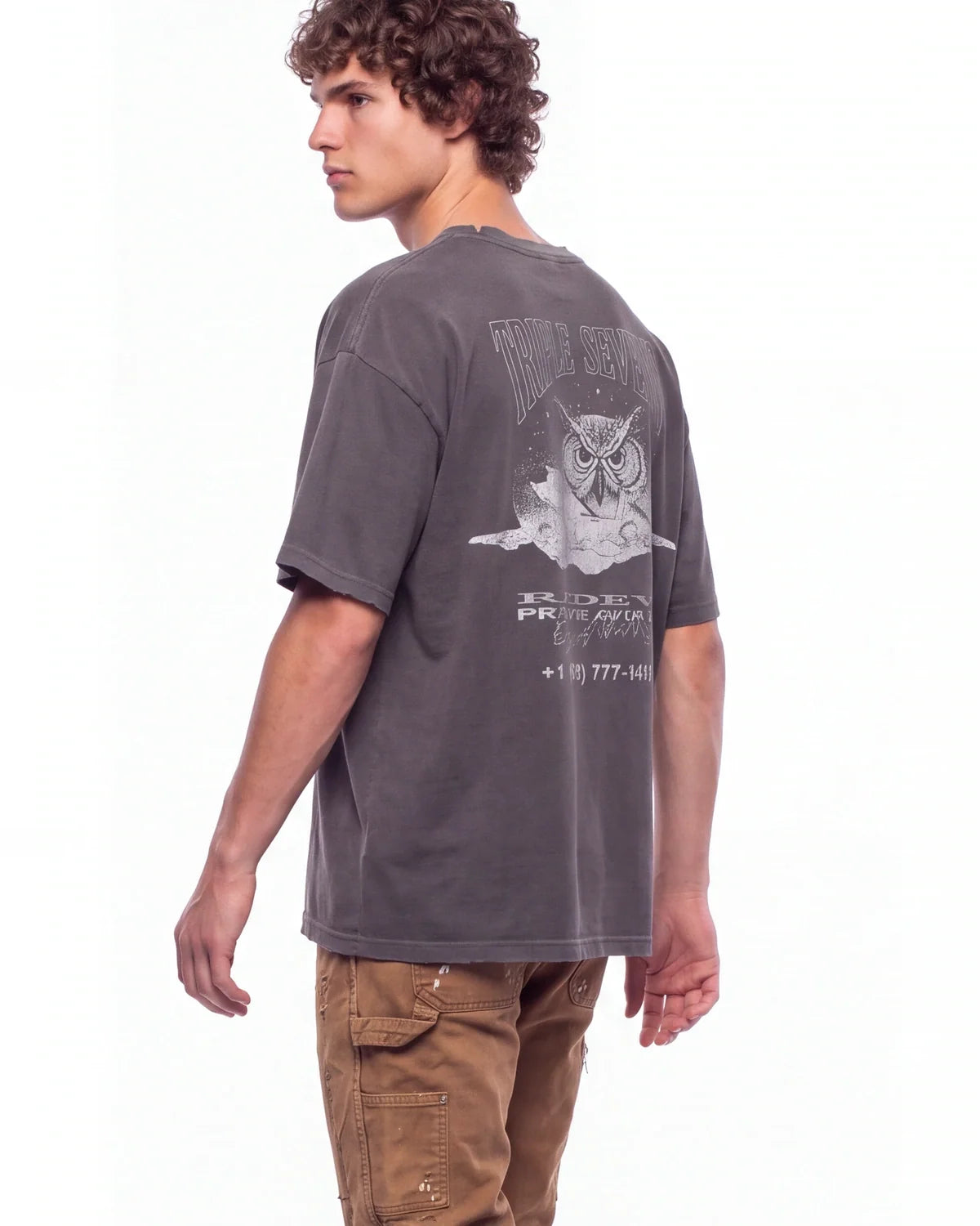 Triple Sevens Night Owl Tee Black