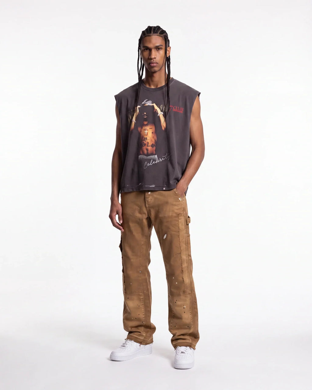 Triple Sevens Flared Denim Khaki