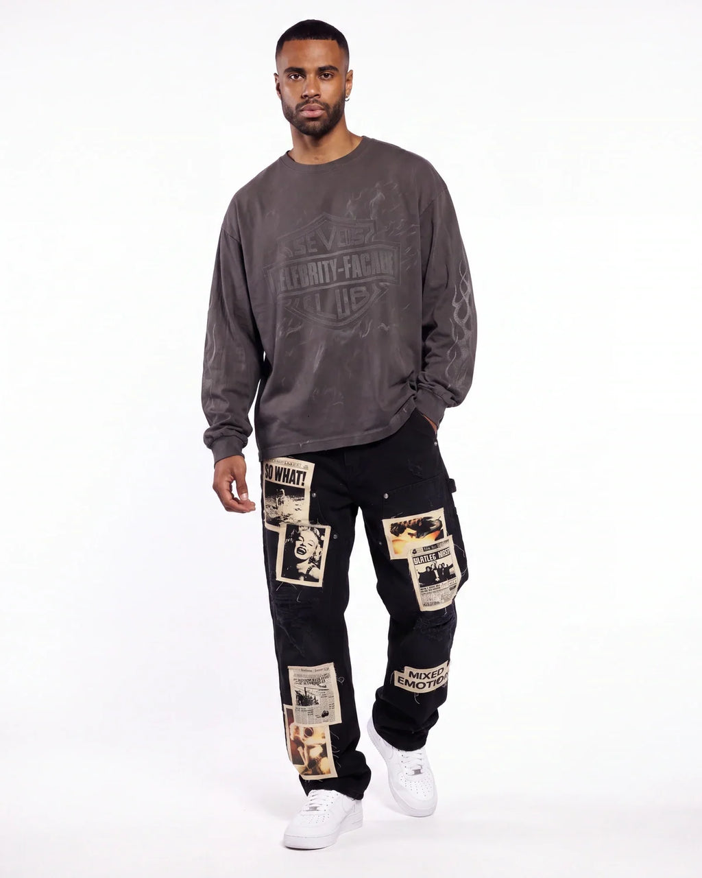 Triple Sevens Harley L/S Tee Black