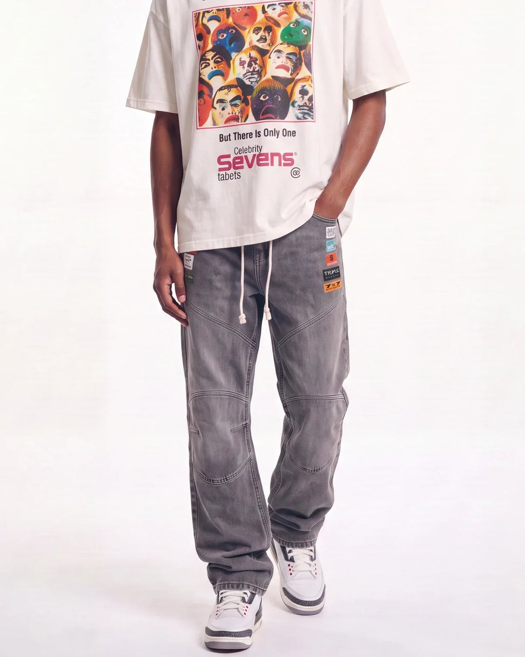 Triple Sevens Moto Denim Pants Grey Wash