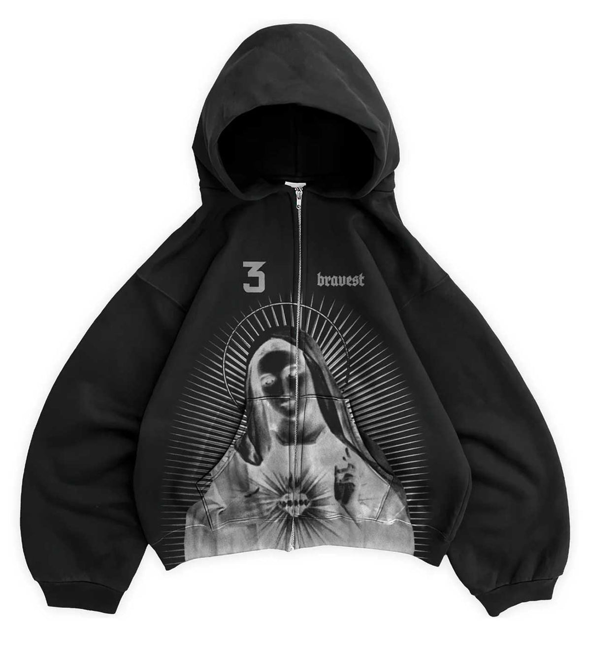 Triple Sevens Bravest Studios Mary Zip Up Black V2