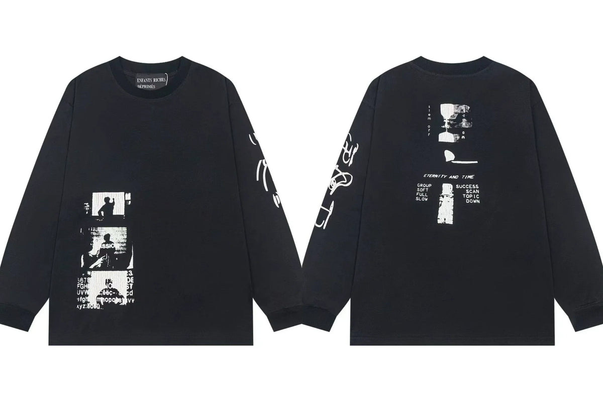 Enfants Riches Déprimés Sleeve Graphic Long-Sleeve - Black