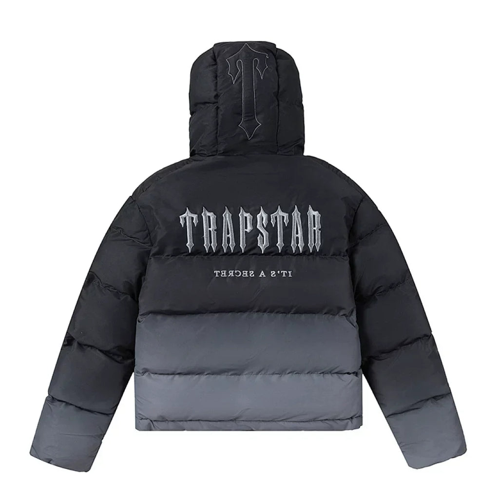 Trapstar Ombre Fade Puffer Jacket - Black/Grey