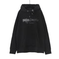 Palm Angels Spray Bleach Logo Hoodie - Black