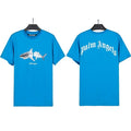 Palm Angels Double Shark Graphic T-Shirt - Blue