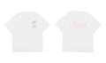 Represent Palm Tree & Cursive Script Graphic T-Shirt - White/Pink