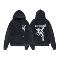 Represent Pegasus Graphic Heavyweight Hoodie - Vintage Washed Black