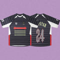 Trapstar Horizontal Stripe Football Jersey - Black/White/Red