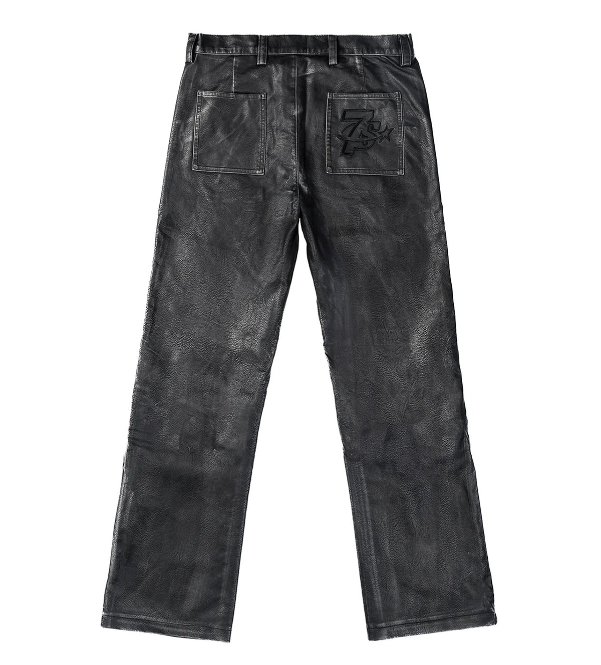 Triple Sevens Logo Leather Pant Black