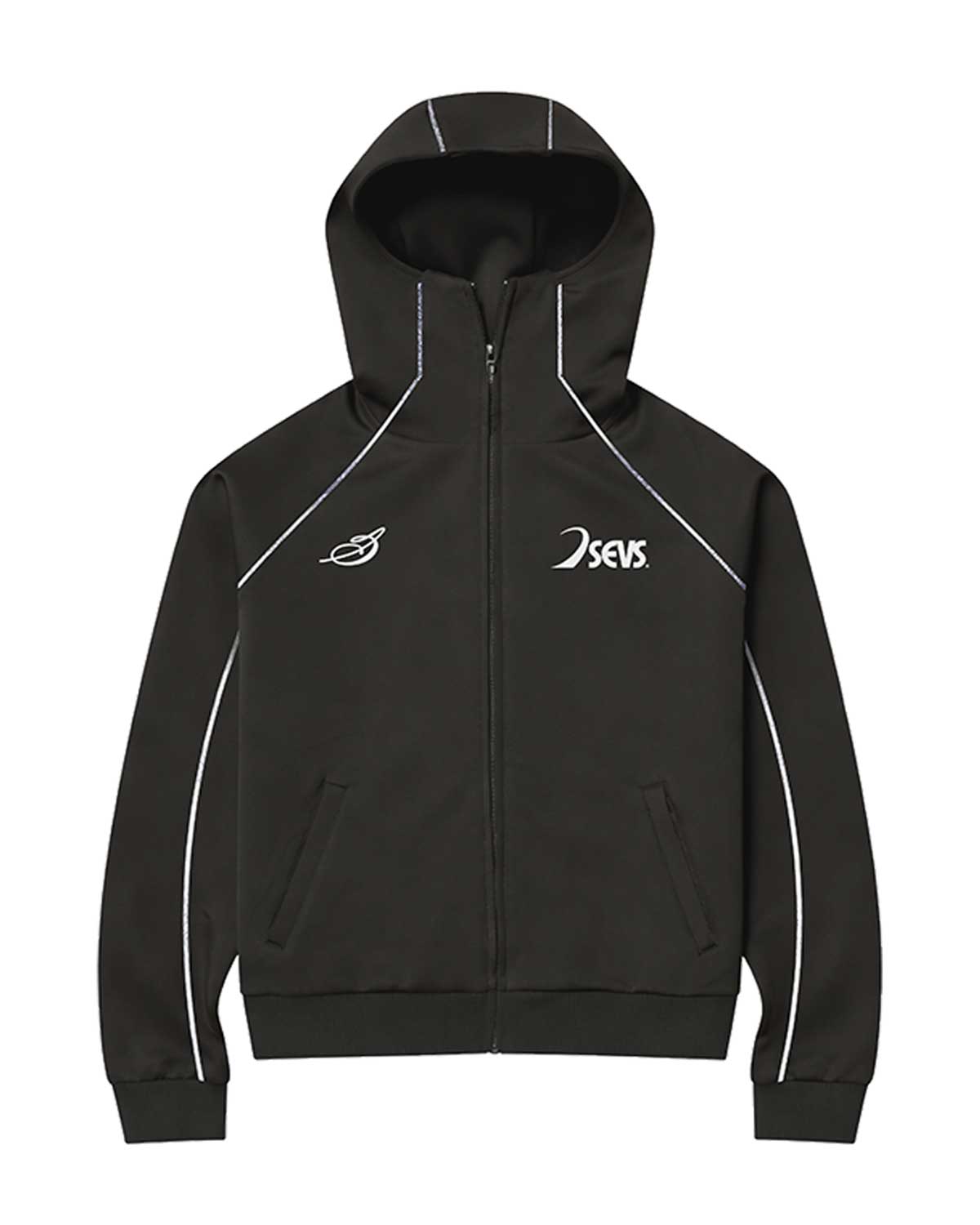 Triple Sevens Tracksuit Top Black