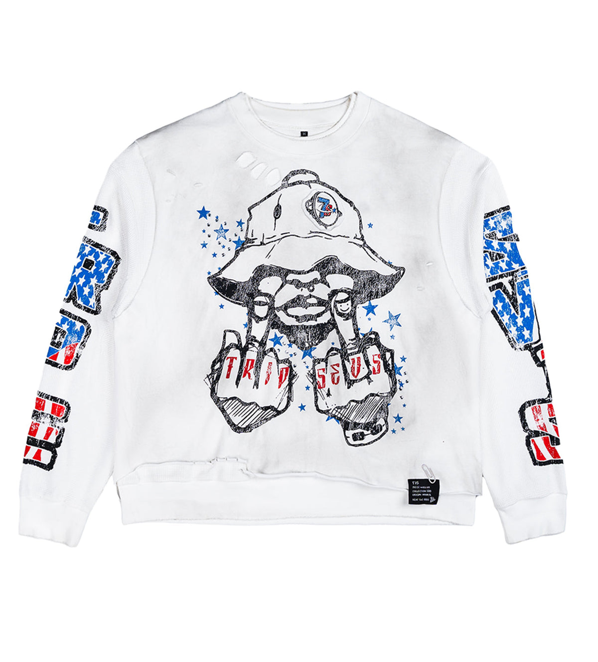 Triple Sevens Trade War L/S Tee White