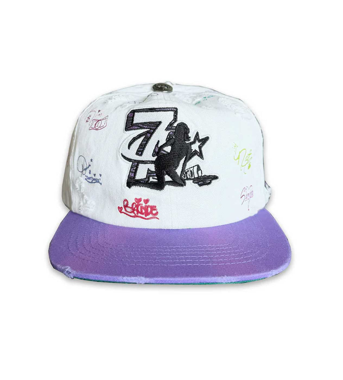 Triple Sevens Trap Logo Hat White