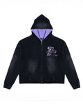 Triple Sevens Trap Reversible Zip Up Hoodie Black
