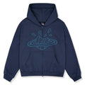Broken Planet Market Deep Navy Zip Up Hoodie