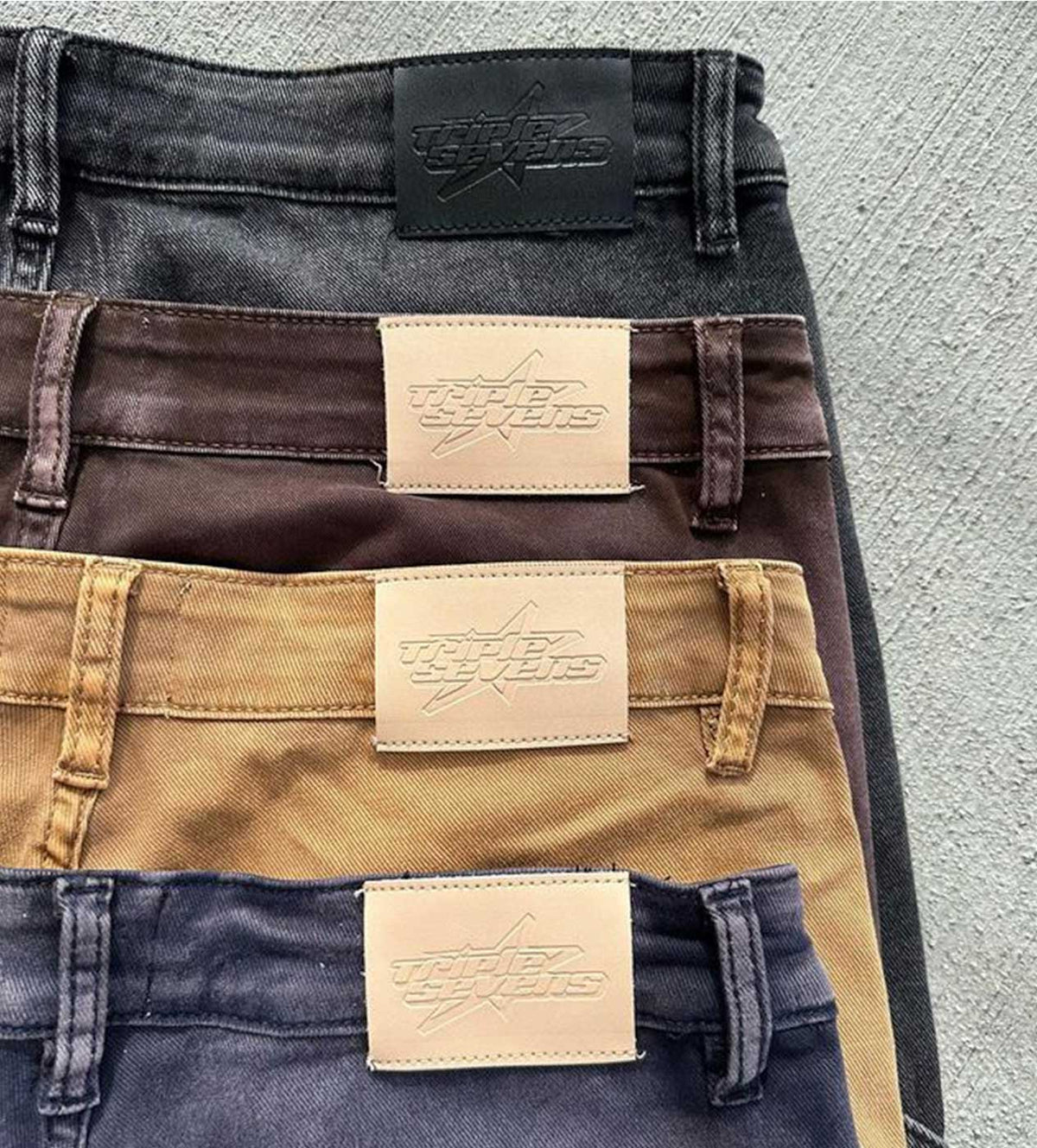 Triple Sevens Flared Denim Brown
